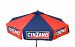 1377 - Parasol Enterprises - 9' Cinzano Market Umbrella Blue/Red Finish -
