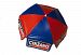 1379 - Parasol Enterprises - Cinzano - 6' Umbrella with Beach Pole Red/Blue Finish -
