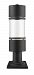 553PHB-533PM-BK-LED - Z-Lite - Luminata - 14W 1 LED Outdoor Post Mount Lantern Black Finish with Clear Glass - Luminata