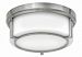3971BN - Hinkley Lighting - Weston - Two Light Flush Mount Brushed Nickel Finish with Etched Opal Glass - Weston