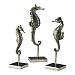 01865 - Cyan lighting - 3 Inch Seahorses on Stand - Set of 3 Chrome Finish -