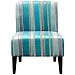 05267 - Cyan lighting - Ms. Stripy Blu - 24.25 Inch Small Chair Turquoise Blue Finish - Ms. Stripy Blu