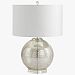 06321 - Cyan lighting - One Light Table Lamp Clear Hammered Finish with Cream Linen Shade -