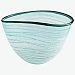 06702 - Cyan lighting - Swirly - 8 Inch Small Bowl Green/White Finish - Swirly