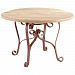 07014 - Cyan lighting - 48 Inch Victorian Table Dark Rust/Light French Grey Finish -