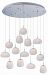 E21129-11WT - ET2 Lighting - Puffs - 31.5 Inch 67.2W 14 LED Pendant White Finish with Matte White Glass - Puffs