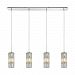 31486/4LP - Elk Lighting - Cynthia - Four Light Linear Pendant Polished Chrome Finish with Clear Crystal - Cynthia