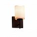 CNDL-8411-14-CREM-MBLK-GU24-LED - Justice Design - CandleAria - 9.5 One Light Short Wall Sconce Cream Matte BlackCylinder with Melted Rim - CandleAria