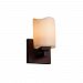 CNDL-8431-10-AMBR-CROM-LED1-700 - Justice Design - CandleAria - 5 One Light Wall Sconce Amber Polished ChromeCylinder with Flat Rim - CandleAria