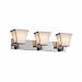 FAB-8923-55-WHTE-MBLK-GU24-LED - Justice Design - Textile - 27 Three Light Bath Bar White Matte BlackRectangle - Textile