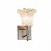 GLA-8411-16-WTFR-DBRZ-GU24-LED - Justice Design - Veneto Luce - 10.25 One Light Short Wall Sconce White Frosted Dark BronzeCylinder with Rippled Rim - Veneto Luce
