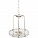 TRG1816BN - Quoizel Lighting - Trilogy - 3 Light Large Pendant Brushed Nickel Finish with Clear Seedy Glass - Trilogy