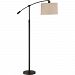 CFT9364OI - Quoizel Lighting - Clift - 1 Light Medium Portable Floor Lamp Oil Rubbed Bronze Finish with Brown Linen Fabric Shade - Clift