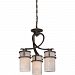 KY5503IN - Quoizel Lighting - Kyle Dinette Chandelier 3 Light Steel Iron Gate Finish with White Onyx Glass - Kyle