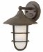2410BZ - Hinkley Lighting - Marina - One Light Outdoor Small Wall Mount Bronze Finish with Etched Holophane Glass - Marina