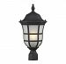 5-483-BK - Savoy House - Ashburn - One Light Outdoor Post Lantern Black Finish with Frosted Seeded Glass - Ashburn
