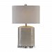 27231-1 - Uttermost - Modica - 1 Light Table Lamp Light Taupe-Gray Glaze/Brushed Nickel/Crystal Finish with Beige Linen Fabric Shade - Modica