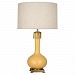 SU992 - Robert Abbey Lighting - Athena - One Light Table Lamp Sunset Glazed/Aged Brass Finish with Open Weave Heather Linen Shade - Athena