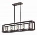 10425 ROB - Trans Globe Lighting - Circuit - Five Light Linear Pendant Rubbed Oil Bronze Finish with Clear Glass - Circuit