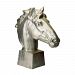 228003 - Dimond Home - Gilded Age - 22 Horse Head Statue Distressed Silver Finish - Gilded Age