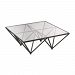 3200-003 - Dimond Home - Carrousel - 39.4 Geometric Coffee Table Dark Bronze Finish with Clear Glass - Geometric
