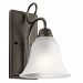 45938OZL16 - Kichler Lighting - Bixler - 10.75 9W 1 LED Wall Sconce Olde Bronze Finish with Satin Etched Glass - Bixler