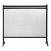 18732 - Uttermost - Tate - 34.75 Fireplace Screen Aged Black Iron Finish with Etched Clear Tempered Glass - Tate