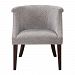 23345 - Uttermost - Arthure - 32.63 Barrel Back Accent Chair Pewter/Dark Hickory Finish - Arthure