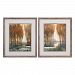 41572 - Uttermost - Custom Golden Forest - 43.13 Landscape Decorative Wall Art (Set of 2) Hewn Barnwood/Natural Linen Finish - Custom Golden Forest