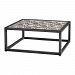 25759 - Uttermost - Baruti - 42 inch Industrial Coffee Table Aged White Finish with Clear Tempered Glass - Baruti