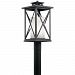 49773DBK - Kichler Lighting - Piedmont - One Light Outdoor Post Lantern Distressed Black Finish with White Vitra Mica Glass - Piedmont