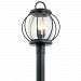 49730BKT - Kichler Lighting - Vandalia - Three Light Outdoor Post Lantern Textured Black Finish with Clear Seeded Glass - Vandalia