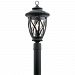 49849BKT - Kichler Lighting - Admirals Cove - One Light Outdoor Post Lantern Textured Black Finish with Clear Seeded Glass - Admirals Cove