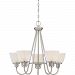 DBN5005BN - Quoizel Lighting - Dublin - Five Light Large Chandelier Brushed Nickel Finish with Press Clear Glass - Dublin