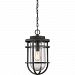 BRD1910MB - Quoizel Lighting - Boardwalk - 150W 1 Light Outdoor Large Hanging Lantern Mottled Black Finish with Clear Seedy Glass - Boardwalk