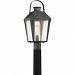 CRG9010MB - Quoizel Lighting - Carriage - 150W 1 Light Outdoor Large Post Lantern Mottled Black Finish with Clear Seedy Glass - Carriage