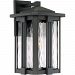 EVG8411EK - Quoizel Lighting - Everglade - 150W 1 Light Outdoor Large Wall Lantern Earth Black Finish with Clear Water Glass - Everglade