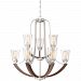 HE5009BN - Quoizel Lighting - Holbeck - 9 Light Large Chandelier Brushed Nickel Finish with Clear Seedy Glass - Holbeck