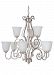 7131BNK9-WG - Craftmade Lighting - Cecilia - Nine Light 2-Tier Chandelier Brushed Satin Nickel Finish with White Frosted Glass - Cecilia