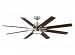 8EEDR60BSD - Monte Carlo Fans - Empire - 60 Ceiling Fan with Light Kit Brushed Steel Finish with Gloss Walnut Blade Finish with Opal Etched Glass - Empire DR