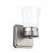 VS20301SN - Feiss - Cupertino - One Light Wall Sconce 75 Watt A19 Medium Base Satin Nickel Finish with Opal Etched Glass - Cupertino