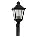 OL5707BK - Feiss - Woodside Hills - Three Light Outdoor Post Mount Black Finish with Clear Seeded Glass - Woodside Hills