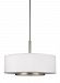 6628003-962 - Sea Gull Lighting - Nance - Three Light Pendant Brushed Nickel Finish with Satin Etched Glass with Off-White Faux Silk Fabric Shade - Nance