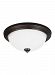 7726591S-710 - Sea Gull Lighting - 15.25 LED Large Flush Mount Burnt Sienna Finish with Satin Etched Glass -