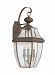 8040EN-71 - Sea Gull Lighting - Lancaster - Three Light Outdoor Wall Lantern Antique Bronze Finish with Clear Curved Beveled Glass - Lancaster