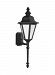 89823-12 - Sea Gull Lighting - Brentwood - 100W One Light Outdoor Large Wall Lantern Black Finish with Smooth White Glass - Brentwood
