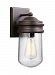 8512631-71 - Sea Gull Lighting - Mount Greenwood - One Light Small Outdoor Wall Lantern Antique Bronze Finish with Clear Seeded Glass - Mount Greenwood