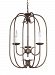 51806EN-827 - Sea Gull Lighting - Holman - Three Light Foyer Bell Metal Bronze Finish - Holman