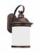89193-71 - Sea Gull Lighting - Hermitage - 11 Inch 100W One Light Outdoor Wall Lantern Antique Bronze Finish with Frosted Glass - Hermitage