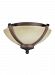 7580402-846 - Sea Gull Lighting - Corbeille - Two Light Flush Mount Stardust/Cerused Oak Finish with Creme Parchment Glass - Corbeille